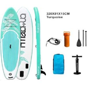 Roamwater sup board-complete set - 320cm(10'6) - max. 150KG - opblaasbaar- kleur: turqoise