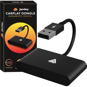 Javiley® Carplay Dongle - Draadloos Carplay - Wireless USB Adapter - Zwart - 2024 nieuwste Model - Apple Carplay - draadloze ontvangers & streamers