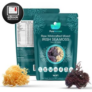 Seamoss Raw - Wildcrafted Sea Moss, St. Lucia, superfood, duurzaam, veganistisch, biologisch en boordevol natuurlijke vitaminen en mineralen. (Mixed, 150 gram)