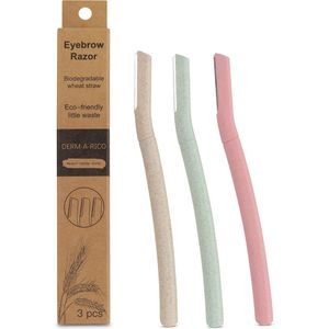 Gezicht & Wenkbrauw Scheermesje (3stuks) - Scheermes - Eyebrow razor - Scheermes gezichtshaar - Intieme streek - Wenkbrauw trimmer - Epileren - Mesje metaal - Vrouw - Gezichtsontharing - Duurzaam - Biologisch afbreekbaar -