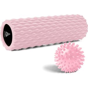 Dymu Foam Roller XL - Foamroller - Extra groot - Massagebal - Massage Roller - Triggerpoint Bal - Fitness - 45 cm - Roze