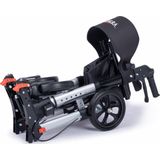 Rovera Mobility® DualFold Easy Rollator - Lichtgewicht - Stijlvol Zilver - Incl. Luxe Rollatortas en Gewatteerde Rugsteun en Zitting