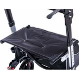 Rovera Mobility® DualFold Easy Rollator - Lichtgewicht - Stijlvol Zilver - Incl. Luxe Rollatortas en Gewatteerde Rugsteun en Zitting