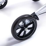 Rovera Mobility® DualFold Easy Rollator - Lichtgewicht - Stijlvol Zilver - Incl. Luxe Rollatortas en Gewatteerde Rugsteun en Zitting