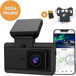 Avalect RoadGuard+ Dashcam voor Auto - 2025 - Met App & GPS - Auto Camera Voor en Achter - 4k Camera - Nachtvisie - ingebouwde G-sensor - Inclusief batterij - Incl 32GB SD-kaart