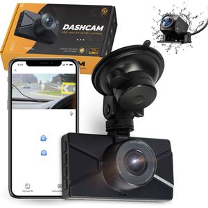 Golanzo Dual Dashcam voor Auto - Voor en Achter Camera - Met WIFI en App - Full HD Kwaliteit - Nederlandse Handleiding - Bestverkocht -