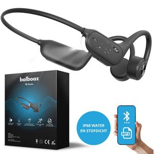 balboaz Bone Conduction Headphone | Draadloze open ear sport koptelefoon | bluetooth en mp3 (32GB opslag) | Oordopjes met licht | IP68 Waterdicht en stofdicht