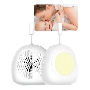 Algo Home White Noise Machine Baby & Volwassenen - Witte Ruis Slaaptrainer Kinderen - Slaaptrainer - Slaaphulp met Natuur Geluiden - Nachtlampje Kinderen - USB Oplaadbaar & Timer - Wit - White Noise Machine
