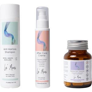 La´Moni Anti Haaruitval SET / Shampoo / Vitamine / AfterCare Creme / Ondersteuning van Haarverzorging na Haartransplantatie