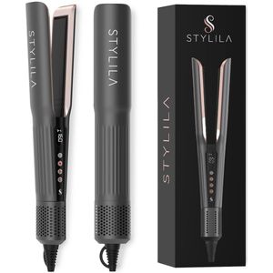 Stylila - Airstraight - Stijltang Wet-to-Dry - 2 in 1 - Kleur: Zwart