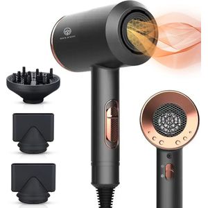 Rock&Rose Fohn met diffuser - 3 Standen - Coolshot - Ionische Haardroger - AirStyler - Krullen - Hair Dryer - 2000W