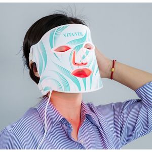 VITAVÈR® - LED Gezichtsmasker - Acne behandeling - infraroodlamp - Infrarood Masker - Face Mask Skincare - Lichttherapie