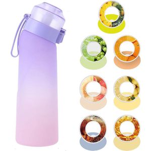 Geurwater Drinkfles - Geur Air Waterfles - Inclusief 7 Pods - Paars / Roze - 650 ml - Tritan - BPA-vrij - Up Starterskit - Ananas - Citroen - Cola - Energiedrank - Groene Druiven - Perzik - Sinaasappel