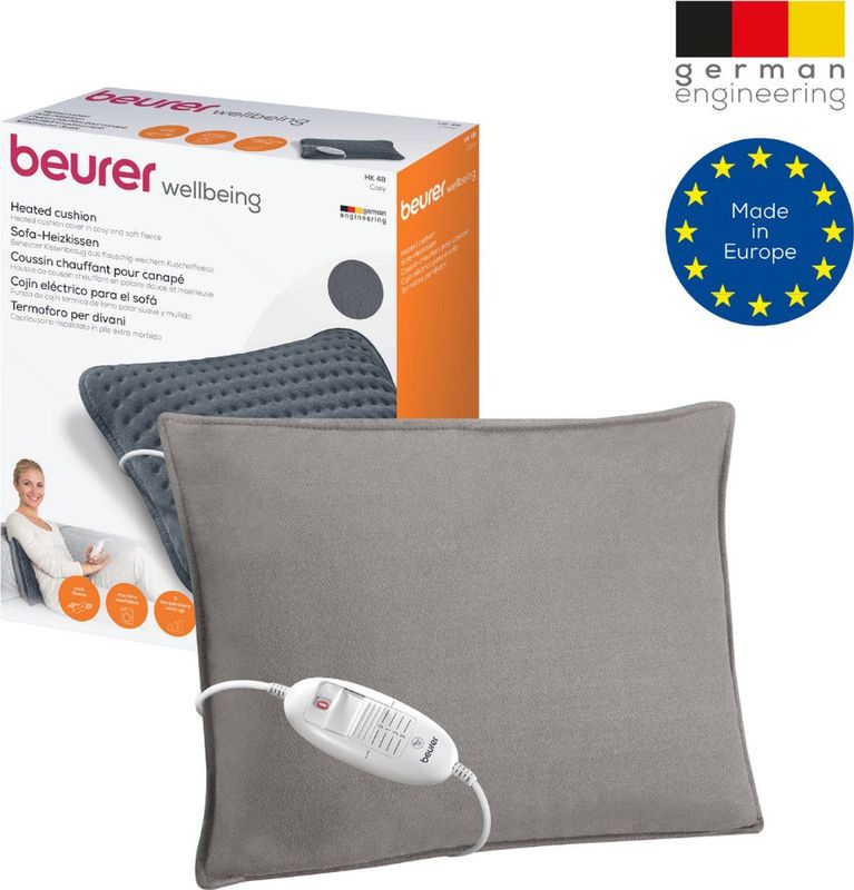 Beurer - HK 48 - Elektrisch Warmtekussen - Trendy Grijs - Omkeerbaar