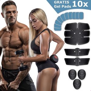 Axties EMS Elektrische Buiktrainer - 10x Extra Gel - Unisex - Zwart