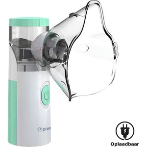 OPTIMERA - Aerosoltoestel - Oplaadbare Accu - Inhalator - Ultrasone Vernevelaar - Inhalatieapparaat voor Kinderen en Volwassenen