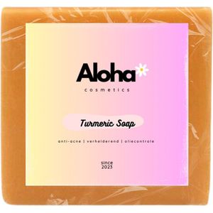 ALOHA Turmeric Soap 2 Pack - Natuurlijke Kurkuma zeep - Huidverzorging - Gezichtsreiniger voor Acne en Pigmentvlekken - Tumeric - Ayurvedisch - Body Wash