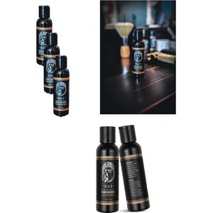 Barnie Cosmetics® Barnie shampoo 3 stuks - gezichtsreiniger - baard verzorging - - baardconditioner - baard shampoo - gemaakt voor echte mannen - 120ml