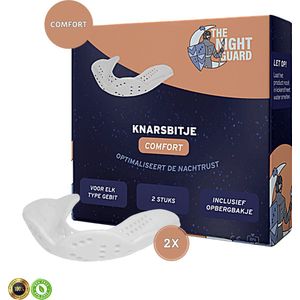 The Night Guard® Knarsbitje Comfort - 2 stuks - Knarsbeugel - Anti Knars - Anti Knarsbitje - Nachtbeugel - BPA Vrij