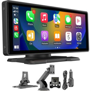 GS Goods Carplay Scherm - 10 Inch - Inclusief Achteruitrijcamera - Zwart
