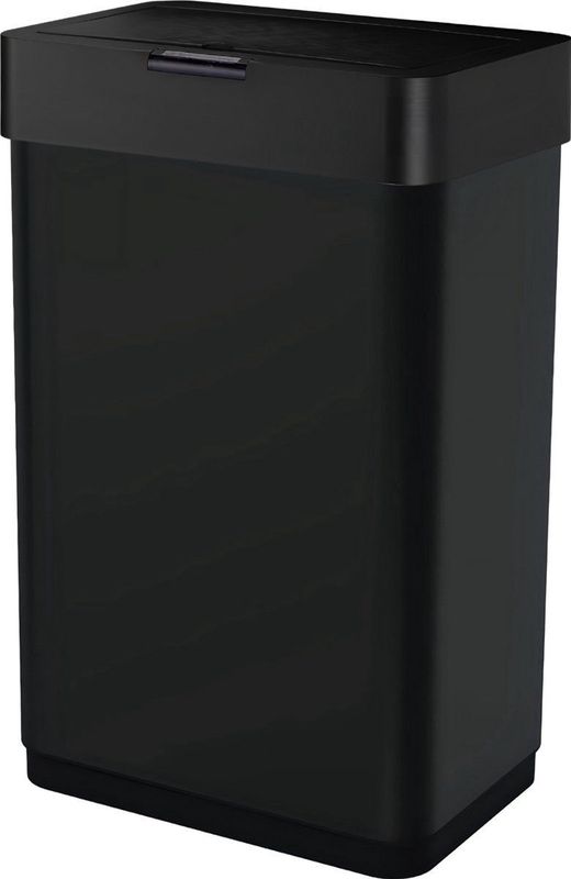 Five Stars® Prullenbak - 60 Liter - RVS - Zwart - Sensor