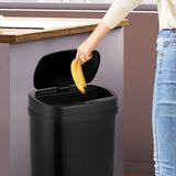 Five Stars - Prullenbak - 60 Liter - RVS - Soft Close Deksel - Zwart