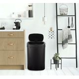 Five Stars - Prullenbak - 60 Liter - RVS - Soft Close Deksel - Zwart