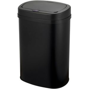 Five Stars® Prullenbak met Sensor - 60 Liter - Afvalbak RVS - Vuilnisbak - Soft Close Deksel - Zwart