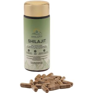 Shilafit - Shilajit Capsules 500mg - Natuurlijk Supplement - 80% Fulvinezuur - 120 Stuks