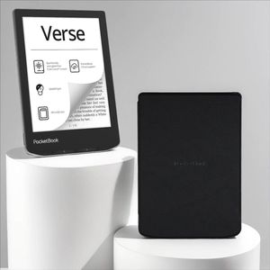 PocketBook Verse Mist Grey + Zwart PocketBook hoesje