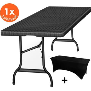 Table de jardin pliante - Rectangulaire - (183 x 76 x 74) cm - Blanc