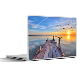 Laptop sticker - 11.6 inch - Water - Steiger - Vogels - Zonsondergang - Horizon - 30x21cm - Laptopstickers - Laptop skin - Cover