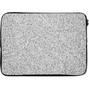 Laptophoes - Graniet print - Grijs - Wit - Steen - Design - Laptop sleeve - 13 Inch - Laptop beschermingshoes