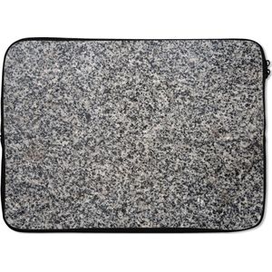 Laptophoes - Graniet print - Industrieel - Grijs - Zwart - Laptop cover - 13 Inch - Laptop case