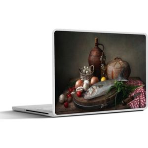 Laptop sticker - 14 inch - Rustiek - Vis - Stilleven - Groente - Kruiden - 32x5x23x5cm - Laptopstickers - Laptop skin - Cover