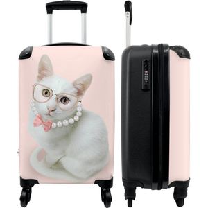 NoBoringSuitcases.com - Roze kinderkoffer - Past binnen 55x40x20 cm en 55x35x25 cm - Reistas - travelgift - Handbagage - Trolley op wieltjes - Reiskoffer met wielen - Weekendtas handkoffer - Hardcase rolkoffer - Kindertrolley meisje - Koffer kinderen