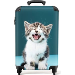 NoBoringSuitcases.com® - Handbagage koffer kitten - Kind koffertje - 55x35x25