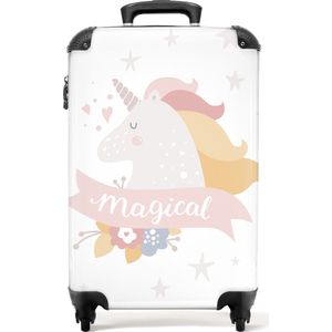 NoBoringSuitcases.com - Kinderkoffer - Past binnen 55x40x20 cm en 55x35x25 cm - Handbagage valies kind - Hardcase reistrolley - Trolley op wieltjes - Princess - Reiskoffer met wielen - Rolkoffer - Kindertrolley meisje - Koffer kinderen