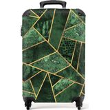 NoBoringSuitcases.com® - Handbagage koffer - Trolley groen - 55x35x25