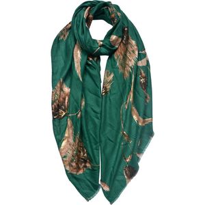 Juleeze Sjaal Dames Print 90x180 cm Groen Bruin Shawl Dames