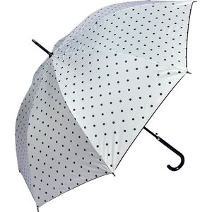 Juleeze Paraplu Volwassenen Ø 98 cm Wit Zwart Polyester Stippen