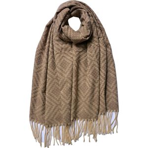 Juleeze Wintersjaal Dames 65x180 cm Beige Bruin Sjaal