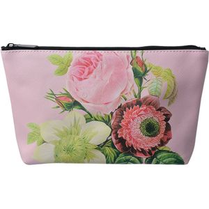 Juleeze Toilettas Dames 26x6x16 cm Roze Synthetisch Rechthoek Bloemen