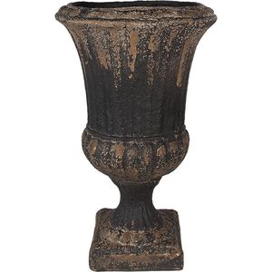 Clayre & Eef Bloempot Ø 34x53 cm Bruin Zwart Keramisch materiaal Plantenhouder