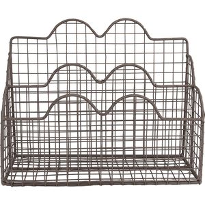 Clayre & Eef Brievenhouder 27x12x22 cm Bruin Ijzer Rechthoek