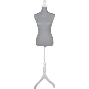Clayre & Eefs-sDecoratie paspop Grijs 37x22x168 cms-s50769