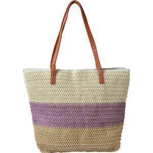 Clayre & Eef Strandtas 46x30 cm Paars Synthetisch