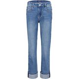 Red Button Jeans Kim Straight And Turnup Srb4357 Mid Stone Dames Maat - W36