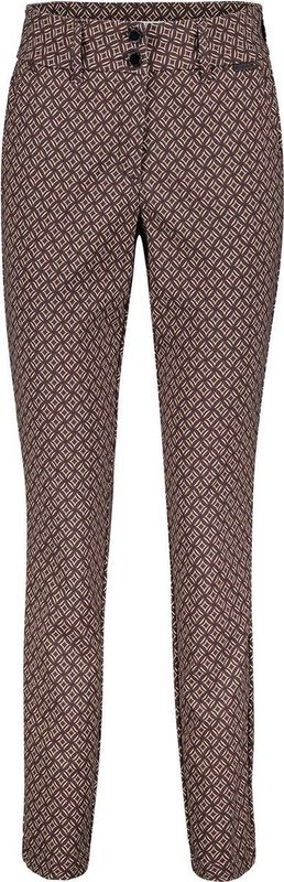 Red Button Broek Diana Fancy Square Srb4388 Burgundy Dames