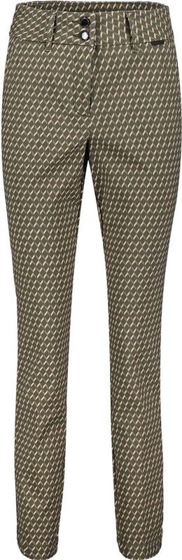 Red Button Broek Diana Fancy Print Srb4389 Dark Green Dames